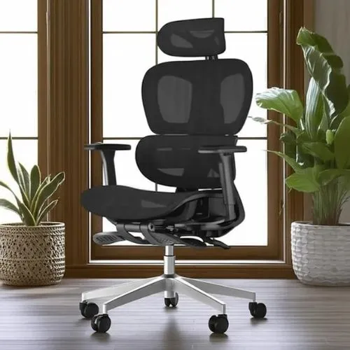 Postura correta ao trabalhar na cadeira do escritório: dicas para evitar dores 2 Cadeira Escritório Ergonômica Executiva Premium Cosy T03 Cor Preto