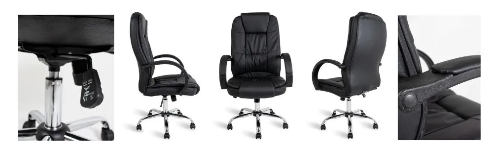 Cadeira De Escritorio Presidente Johnson Travel Max Preta 1