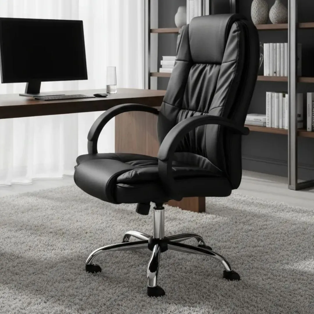 Cadeira De Escritório Presidente Johnson Travel Max Preta