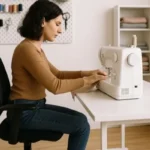 Cadeira Secretária Para Costureira Sapatas Confecção Cor Preto