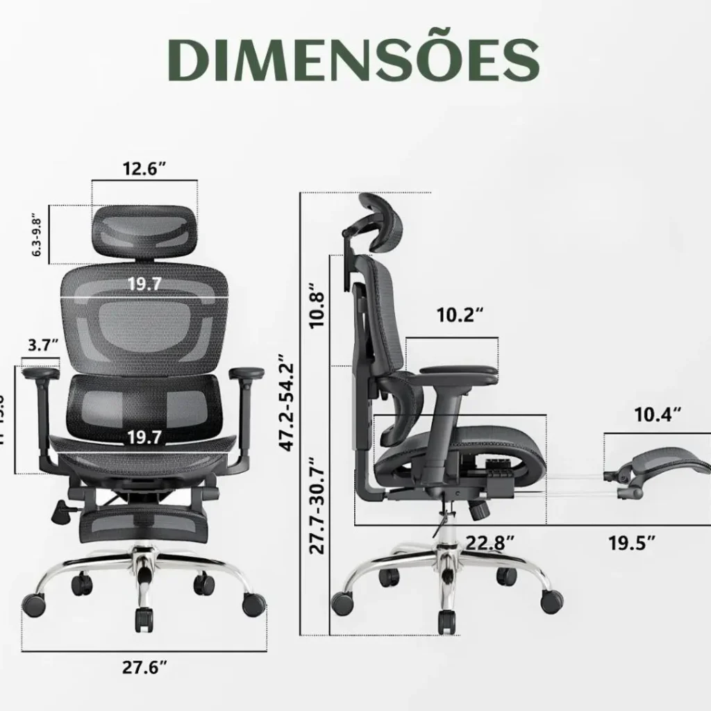 Cadeira de Escritório Ergonômica Mônaco BT07 Luvinco é boa? Review Completo 4 Cadeira De Escritorio Ergonomica Monaco Bt07 Luvinco 6 1