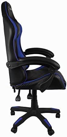         Cadeira Xtreme Gamers Cinesis Giratória Reclinável Altura Ajustável Preta e Azul       
