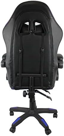         Cadeira Xtreme Gamers Cinesis Giratória Reclinável Altura Ajustável Preta e Azul       