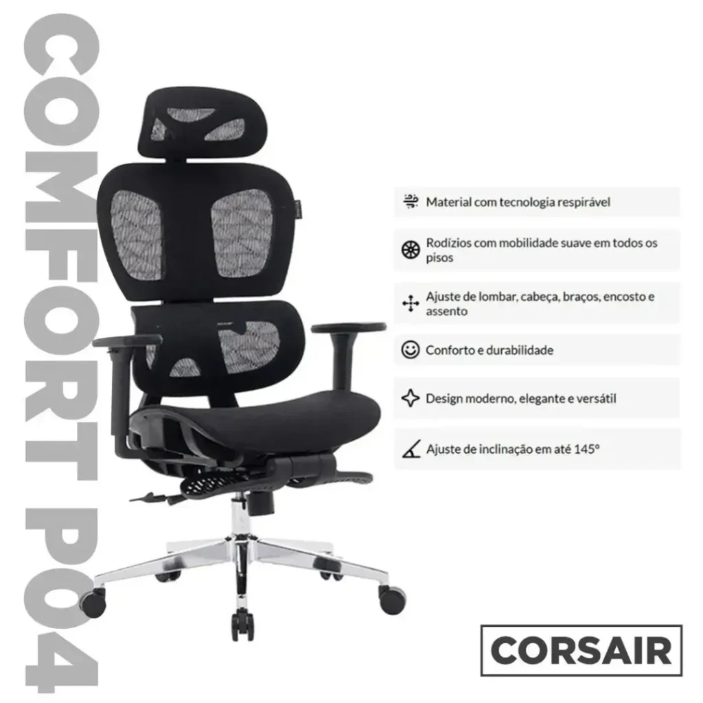 Cadeira De Escritório Ergonômica Nr17
